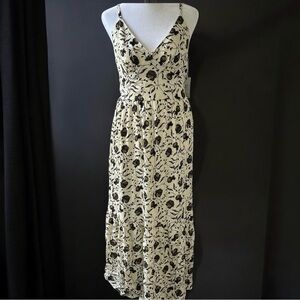 Japna flowy floral maxi sundress with cut open back with ribbon tie